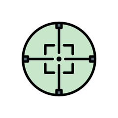 Obraz premium crosshair fill outline icon