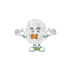 Planctomycetes Cartoon drawing design making a quiet finger gesture