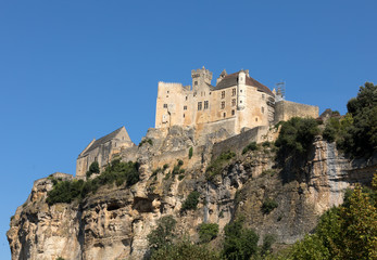 Fototapeta na wymiar The medieval Chateau de Beynac rising on a limestone cliff above the Dordogne River. France, Dordogne department, Beynac-et-Cazenac