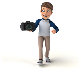 3D cartoon character fun teenager