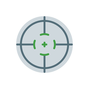 sniper crosshair flat icon