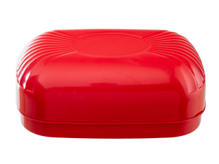 red plastic container