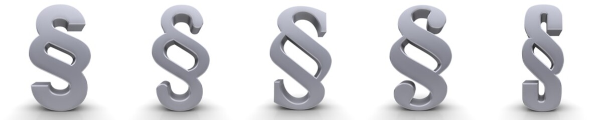 Obraz premium paragraph article sign section clause symbol silver legal icon 3d rendering