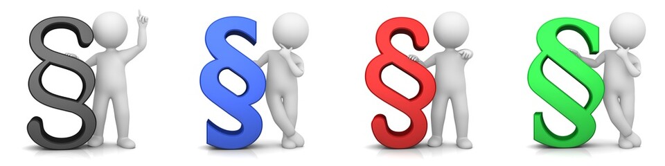 Article sign paragraph symbol 3d icons black blue red green renderings