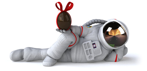 Fun astronaut - 3D Illustration