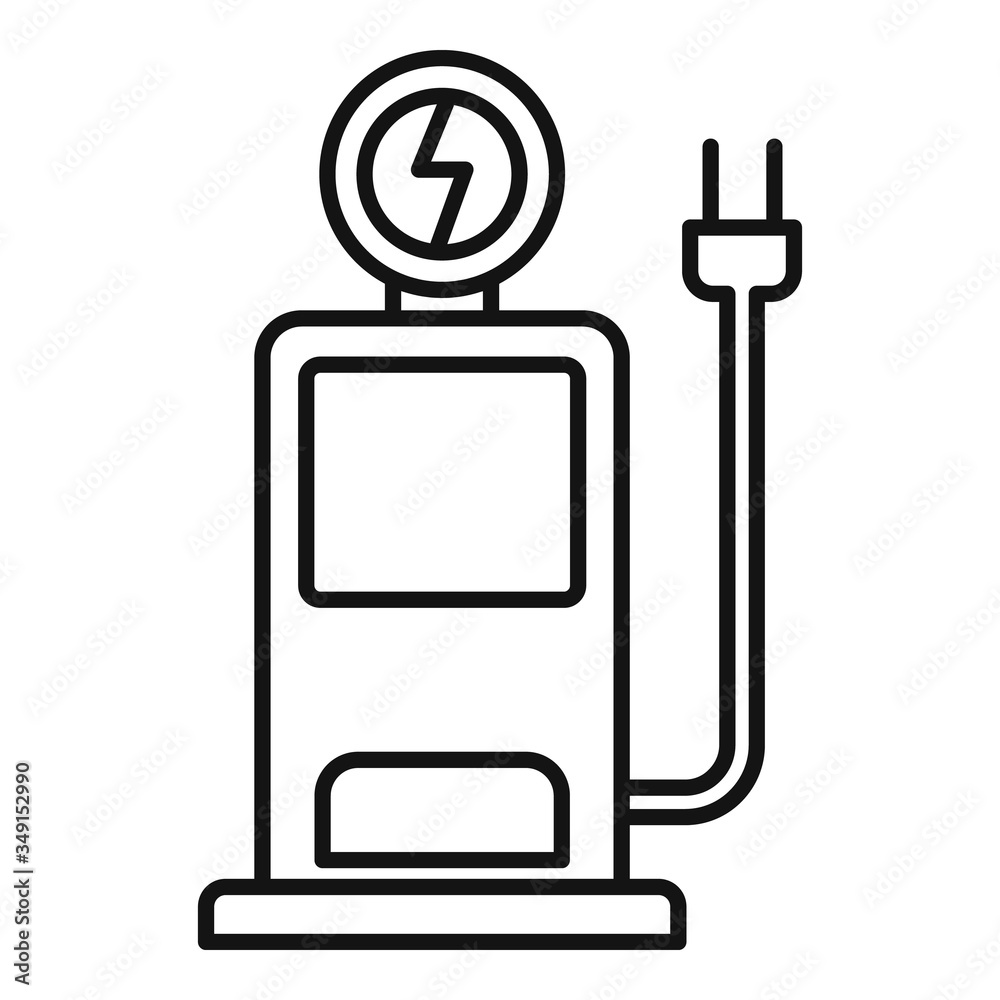 Canvas Prints city car charging station icon. outline city car charging station vector icon for web design isolate