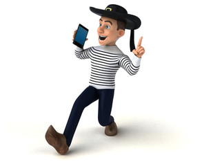 Fun 3d cartoon breton character