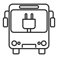 City eletrical bus icon. Outline city eletrical bus vector icon for web design isolated on white background
