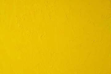 Close up Texture Yellow color paint on canvas Brush marks stroke for paper graphic design on background