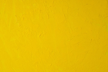 Close up Texture Yellow color paint on canvas Brush marks stroke for paper graphic design on background