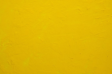 Close up Texture Yellow color paint on canvas Brush marks stroke for paper graphic design on background