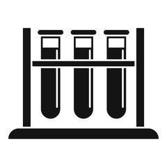Blood test tube stand icon. Simple illustration of blood test tube stand vector icon for web design isolated on white background