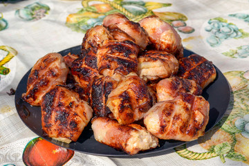 
Meat cooked on coals