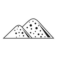 Sugar pile icon. Simple illustration of sugar pile vector icon for web design isolated on white background