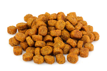 Dry food isolated on white.
