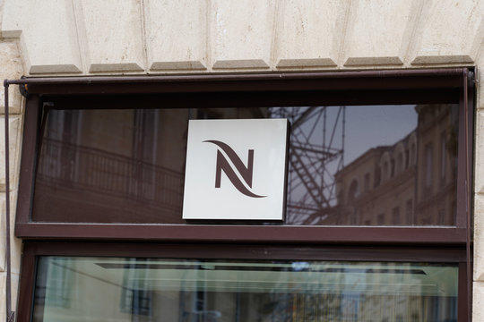 Nespresso Sign Logo Store Brand Of Coffee Doses Shop From Nestle Company