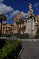 The cathedral and the monument of Sanint Rosalia, Palermo, Sicily