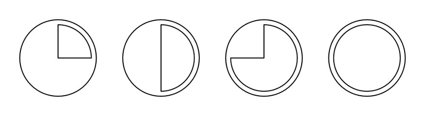 viertel - halb -dreiviertel - Icon