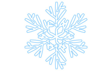 青い雪の結晶のベクターイラスト