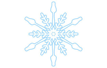 青い雪の結晶のベクターイラスト