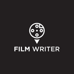 movie writer logo / vector pen