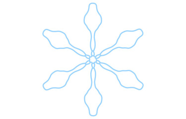 青い雪の結晶のベクターイラスト