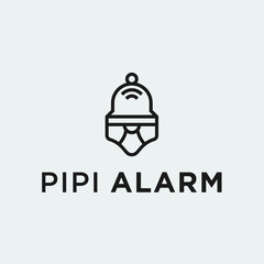 Obraz premium alarm diaper logo. diaper icon