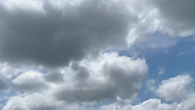 Time lapse of moving clouds in sky.