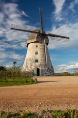 Fototapeta premium Cit Araisi, Latvia. Old historic windmill and nature.