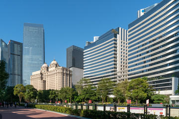 Fototapeta na wymiar Guangzhou CBD modern architectural landscape