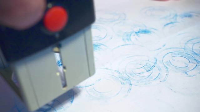 stamping a paper document.close-up.business concept.