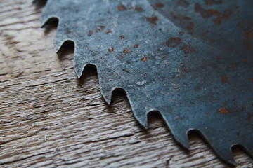 old tools on wooden background