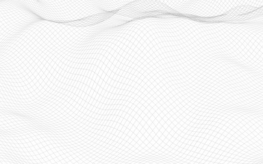 Abstract landscape on a white background. Cyberspace grid. hi tech network. 3d technology illustration. 3D illustration