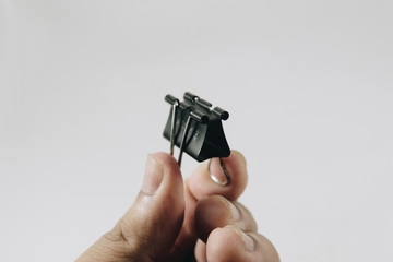 black paper clip