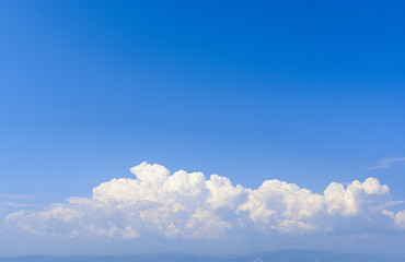 Blue cloudy nature sky background