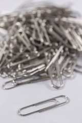 paper clips isolated on white background