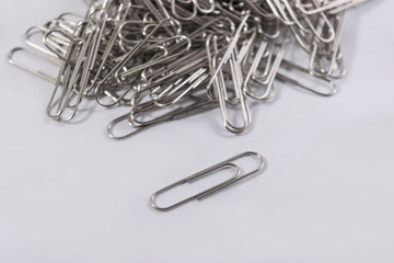 paper clips isolated on white background