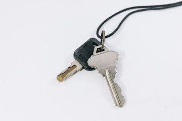 keys on white background
