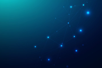 Abstract connecting dots, Polygonal background, technology design, vector illustrator