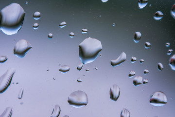 water drops on window glass