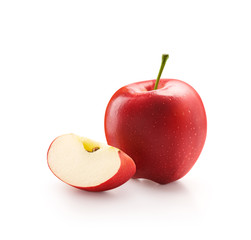 Obraz na płótnie Canvas Red apples isolated on white background