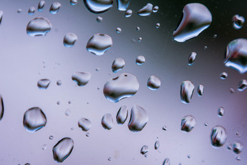water drops on window glass