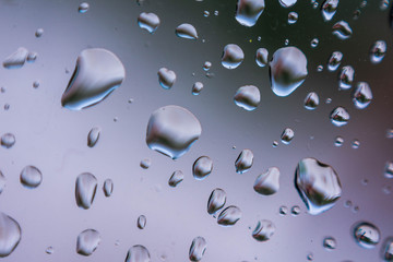 water drops on window glass