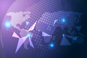 Abstract connecting dots, Polygonal background, technology design, vector illustrator