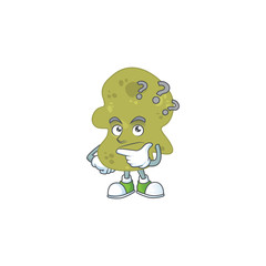 mascot design concept of verrucomicrobia with confuse gesture