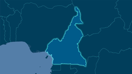 Fototapeta premium Cameroon, solid - light glow