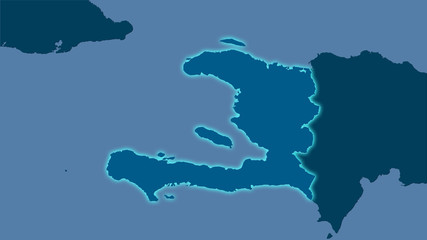 Fototapeta premium Haiti, solid - light glow