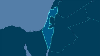 Israel, solid - light glow