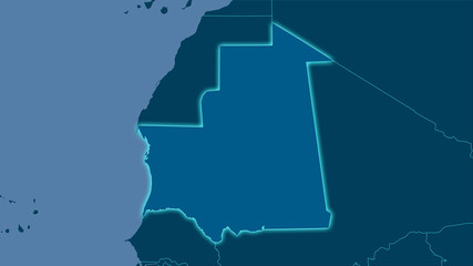 Mauritania, solid - light glow