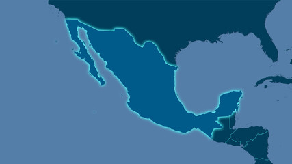 Mexico, solid - light glow